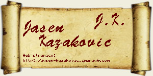 Jasen Kazaković vizit kartica